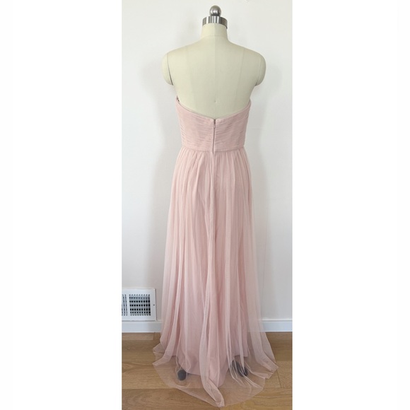 Amsale Bridesmaids Blush Pink Tulle Strapless Dress Womens 6 EUC - Picture 5 of 7